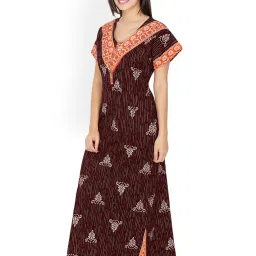 Secret Wish Brown Printed Nighty image 3