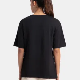 Jockey Black Solid Short sleeve T-shirt image 2