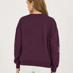 Styli Purple Printed Sweatshirt image 2