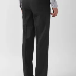 Van Heusen Black Regular Fit Texture Trousers image 2
