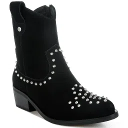 Rag & Co Women's Black Casual Booties image 2