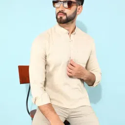 Crimsoune Club Beige Slim Fit Shirt-image-18