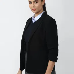 Van Heusen Black Regular Fit Blazer image 3