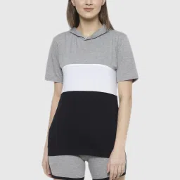 Vimal Jonney Grey Stripes Print Pajama Set image 1