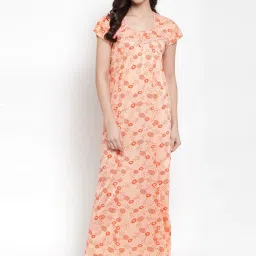 Secret Wish Peach Printed Nighty image 1
