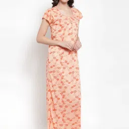 Secret Wish Peach Printed Nighty image 4