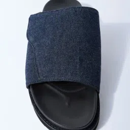 SOLEPLAY by Westside Navy Denim Pool Slides image 3