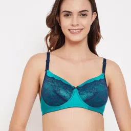Clovia Blue Non Wired Padded Full Coverage Bra-picture-38