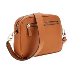 Guess Cognac Meridian II Textured Cross Body Bag image 2