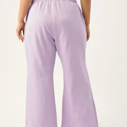 theRebelinme Plus Size Lavender Relaxed Fit Trousers image 2