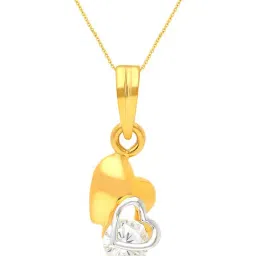 Malabar Gold and Diamonds 18k Gold Heart Pendant for Women-picture-19