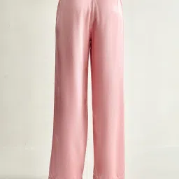 Cover Story Pink High Rise Regular Fit Trousers image 2