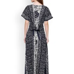 Secret Wish Navy & White Printed Nighty image 2