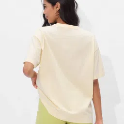 The Souled Store Cream Print T-Shirt image 2