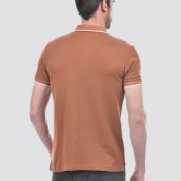 Numero Uno Nutshell Cotton Regular Fit Striped Polo T-Shirt image 2