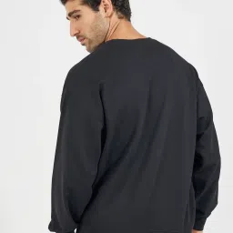 Styli Black Boxy fit Printed Sweatshirts image 2