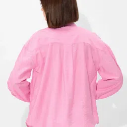 The Souled Store Pink Plain Shirts image 2
