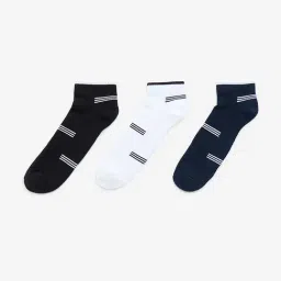 WES Lounge White Striped Ankle Length Socks - Pack of 3-picture-39