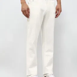 U.S. Polo Assn. Denim Co. White Cotton Straight Fit Jeans image 3