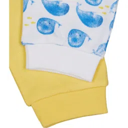 Mothercare Kids Blue & Yellow Cotton Printed Joggers image 3