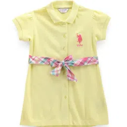 U.S. Polo Assn. Kids Yellow Solid Shirt Dress-picture-39
