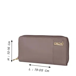 Enoki Purple Textured Zip Around Wallet for Women image 2