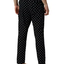 Peter England Black Cotton Regular Fit Printed Nightwear Pyjamas image 2