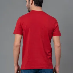 Red Tape Red Cotton Regular Fit Printed T-Shirt image 2