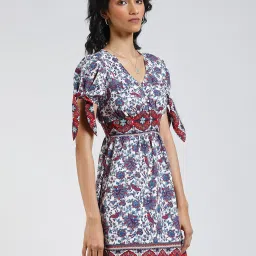 Label Ritu Kumar White Printed Above Knee A-Line Dress image 3