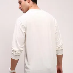 showoffff Showoff White Cotton Slim Fit T-Shirt image 2