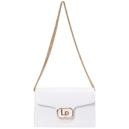 Lino Perros White Solid Medium Shoulder Handbag image 2