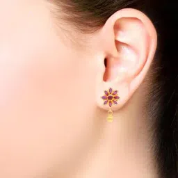 Malabar Gold and Diamonds 22k Gold Earrings for Women image 2