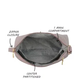 Enoki Purple Solid Medium Sling Handbag image 4