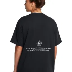 Under Armour Black Cotton Regular Fit Printed Sports T-Shirt image 2