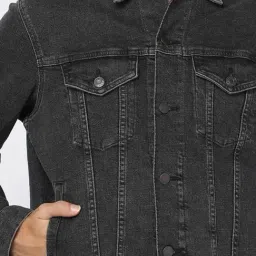 GAP Black Relaxed Fit Solid Jacket image 4
