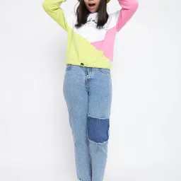 Lil Tomatoes Kids Multicolor Color Block Full Sleeves Sweatshirt image 5