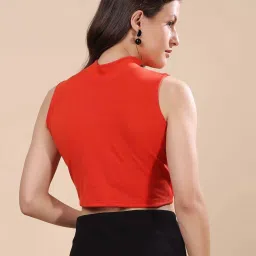 Cation Red Plain Crop Top image 2