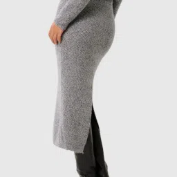 Forever New Grey Fitted Self Skirt image 2