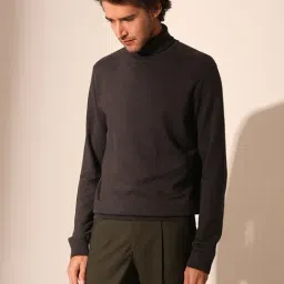 Selected Homme Black Cotton Regular Fit Pullover-picture-9