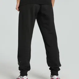 Puma Black Cotton Regular Fit Print Joggers image 2