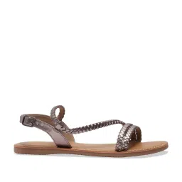 Eridani Women's Enya Gun Metal Back Strap Sandals image 2