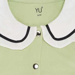 YU by Pantaloons Kids Green Regular Fit Full Sleeves Jacket image 2