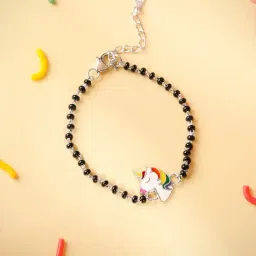 GIVA Silver Unicorn Kid's Bracelet Rakhi-image-43