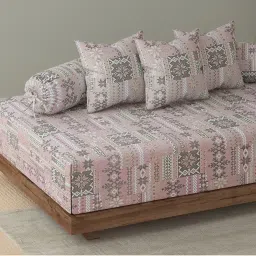 Swayam Ananda Pink Pure Cotton Abstract Diwan Set image 2