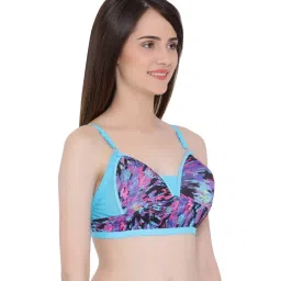 Clovia Blue Non-Wired Padded T-Shirt Bra image 4