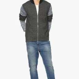 Campus Sutra Dark Grey Full Sleeves Bomber Jacket image 5