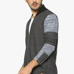 Campus Sutra Dark Grey Full Sleeves Bomber Jacket image 3