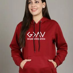 Gracit Maroon Printed Hoodie-picture-41