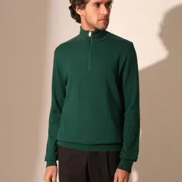 Selected Homme Green Cotton Regular Fit Pullover-picture-7