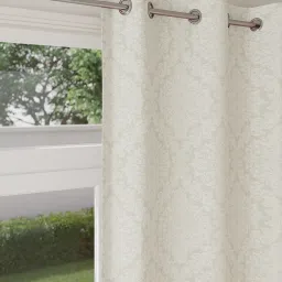 DDecor Ethnic Beige Polyester 9 ft Long Door Curtain image 2